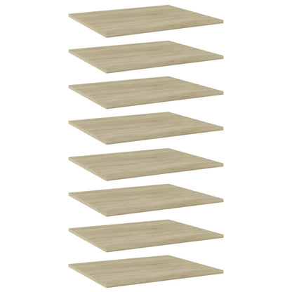 NNEVL Bookshelf Boards 8 pcs Sonoma Oak 60x50x1.5 cm Chipboard