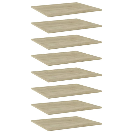 NNEVL Bookshelf Boards 8 pcs Sonoma Oak 60x50x1.5 cm Chipboard