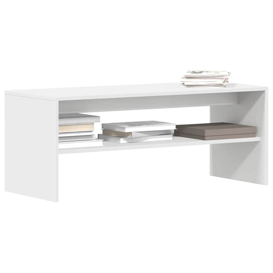 NNEVL TV Cabinet White 100x40x40 cm Engineered Wood