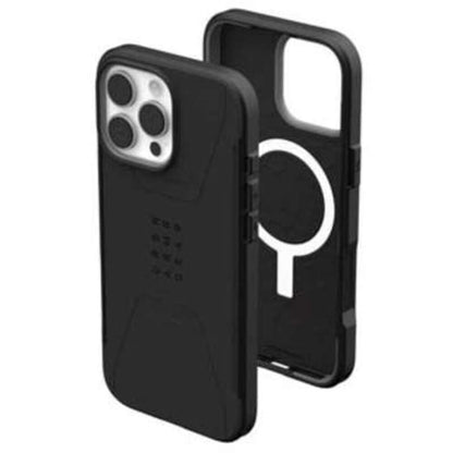 NNEDSZ UAG Civilian Magsafe Back Case for iPhone 16 Pro Max - Black